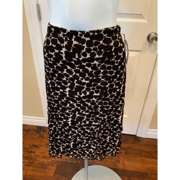 BCBG Max Azria Black& White Animal Print A-Line Skirt, Size Medium NWT! - Picture 2 of 7